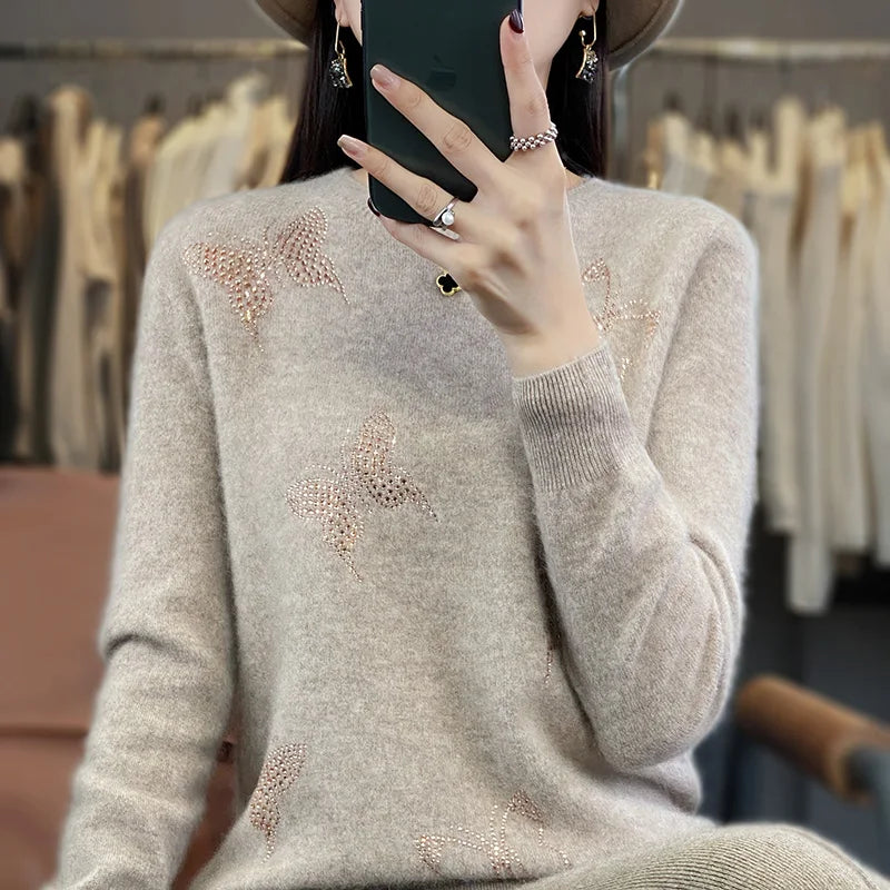 Colorful Floral Crew Neck Sweater