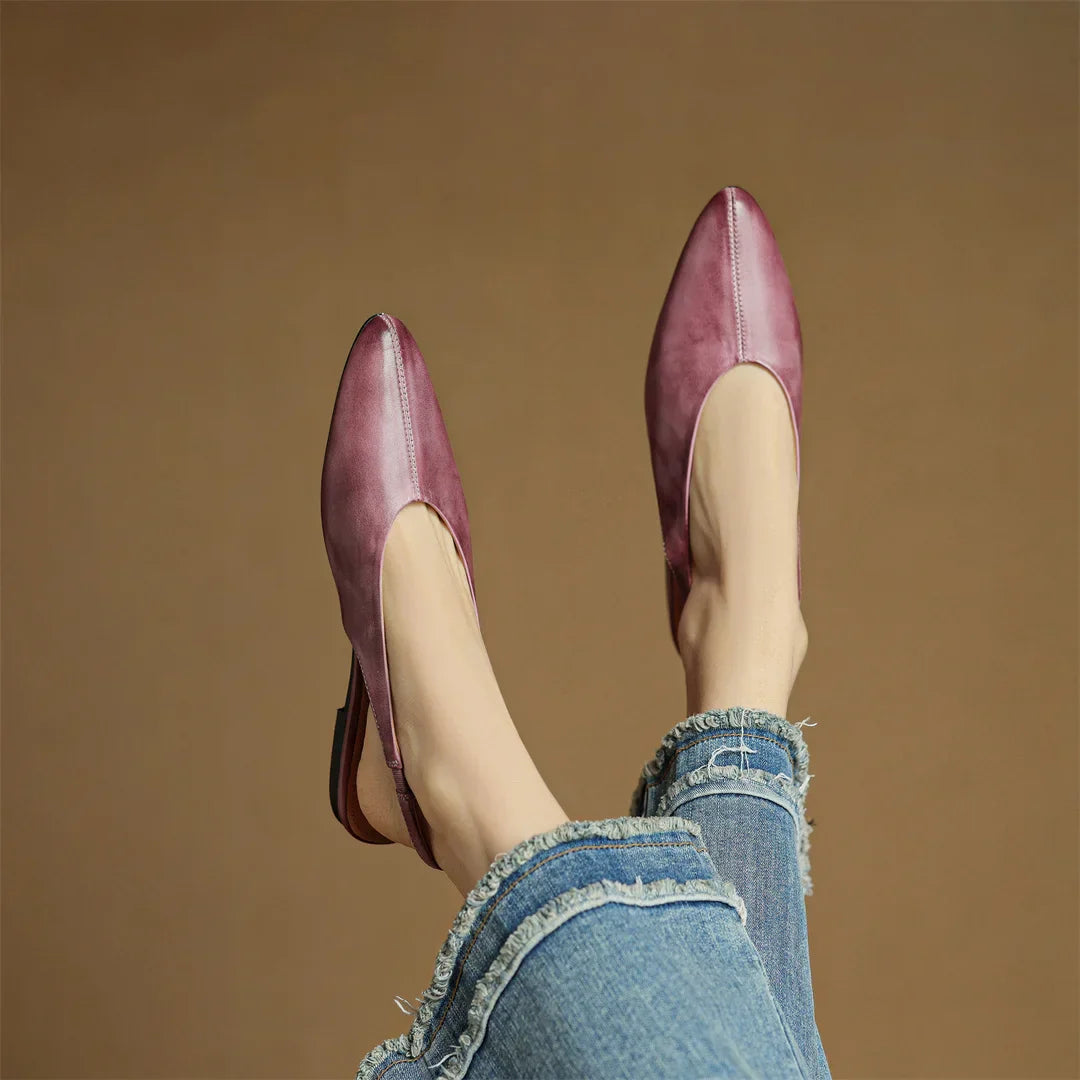 Elegant Pointy Toe Slip On Flats