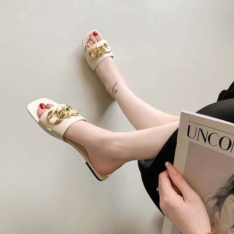 Metal Link Ballet Flats - Nocini