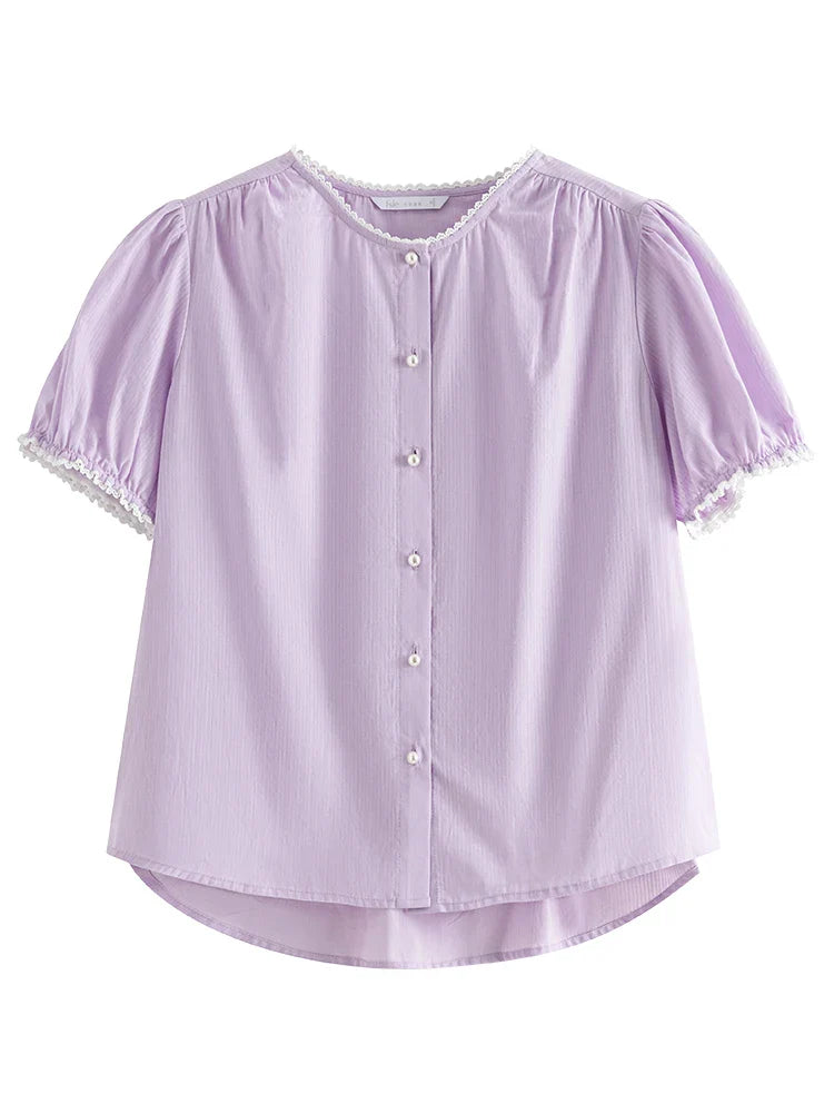 Pretty Floral Women's Cotton Top
