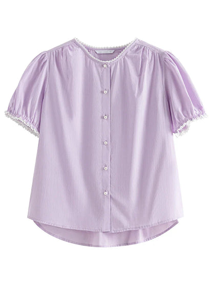 Pretty Floral Women's Cotton Top