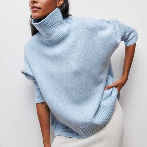 Cozy Women's Crew Neck Jumper Soft Knit Oversized Fit - Nocini