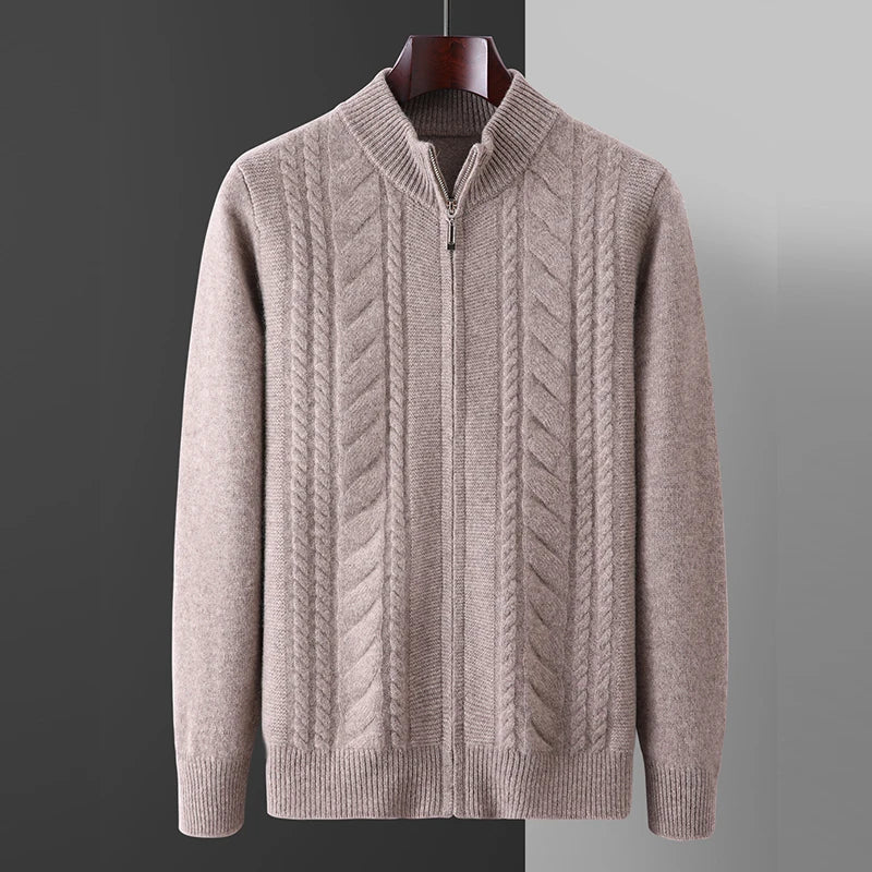 Soft Zip Up Merino Wool Sweater