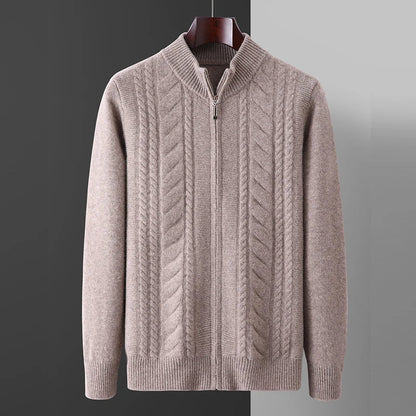 Soft Zip Up Merino Wool Sweater
