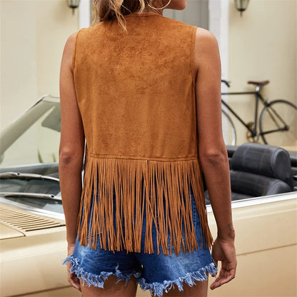 Classic Fringed Leather Waistcoat