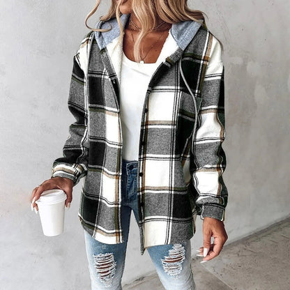 Classic Plaid Cardigan for Women - Olytrend