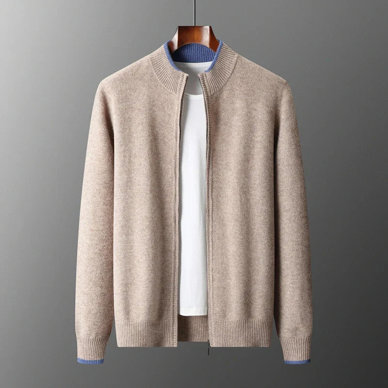 Classic Crew Neck Zip Jacket