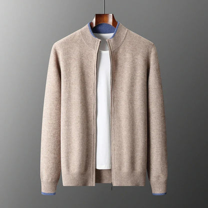 Classic Crew Neck Zip Jacket