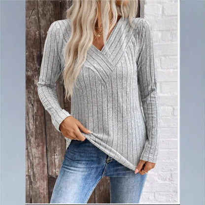 Classic Crew Neck Striped Knit Sweater