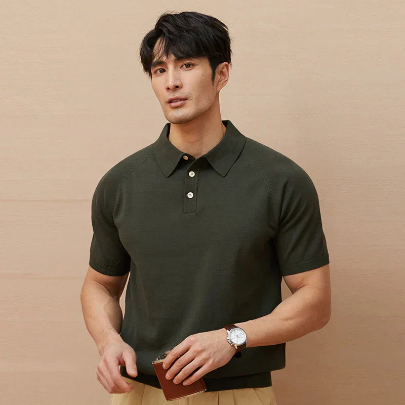 Classic Fit Men's Polo Shirt Soft Short Sleeve