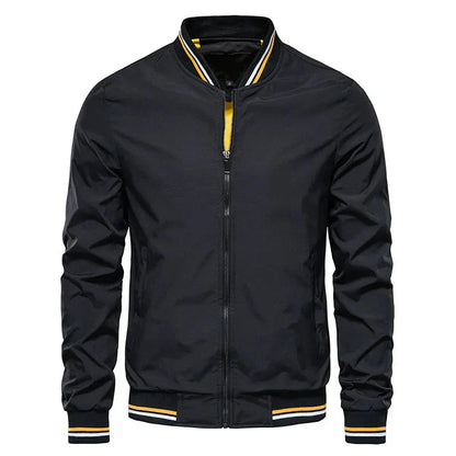 Classic Fit Striped Bomber Jacket