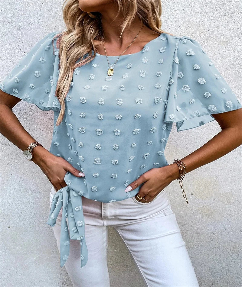 Women's Elegant Shirt with Floral Pattern