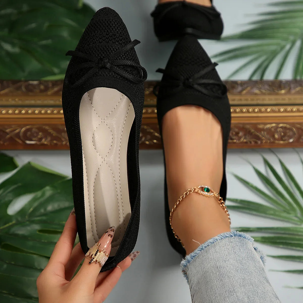 Comfortable Ribbon Tie Shoes