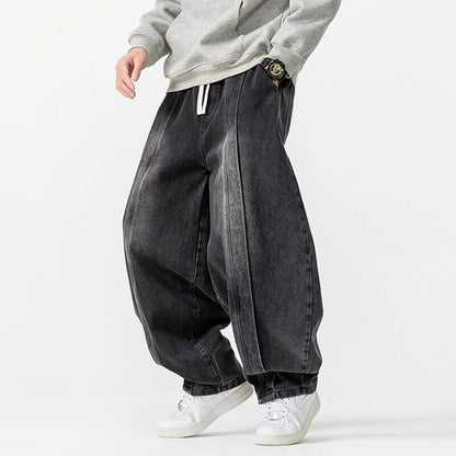Loose Fit Distressed Denim Jeans