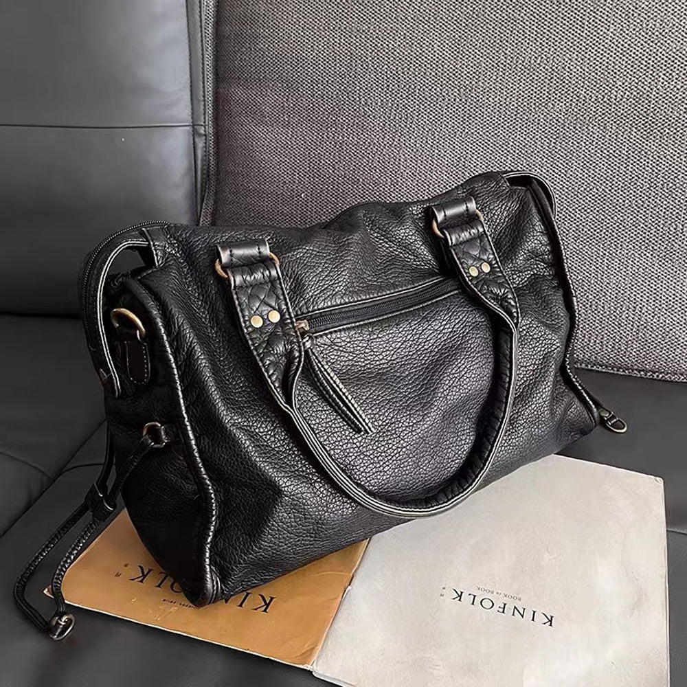 Stylish Faux Leather Tote Shoulder Bag