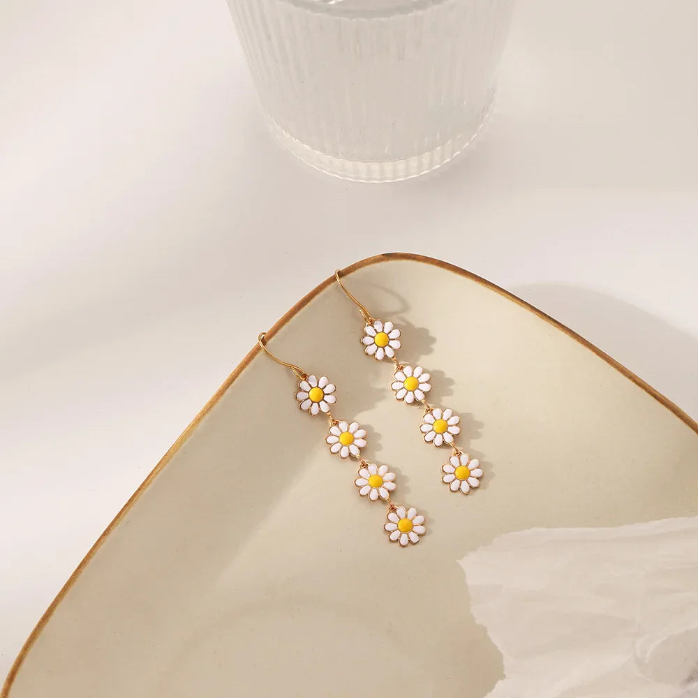 Floral Drop Dangle Earrings