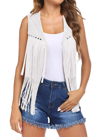 Classic Fringed Leather Waistcoat