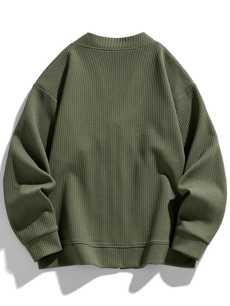 Large Zip Up Sweater Coat
