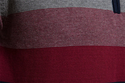 Classic Crew Neck Zip Sweater