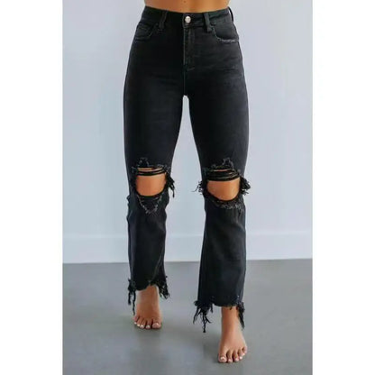 Trendy Distressed Slim Fit Jeans