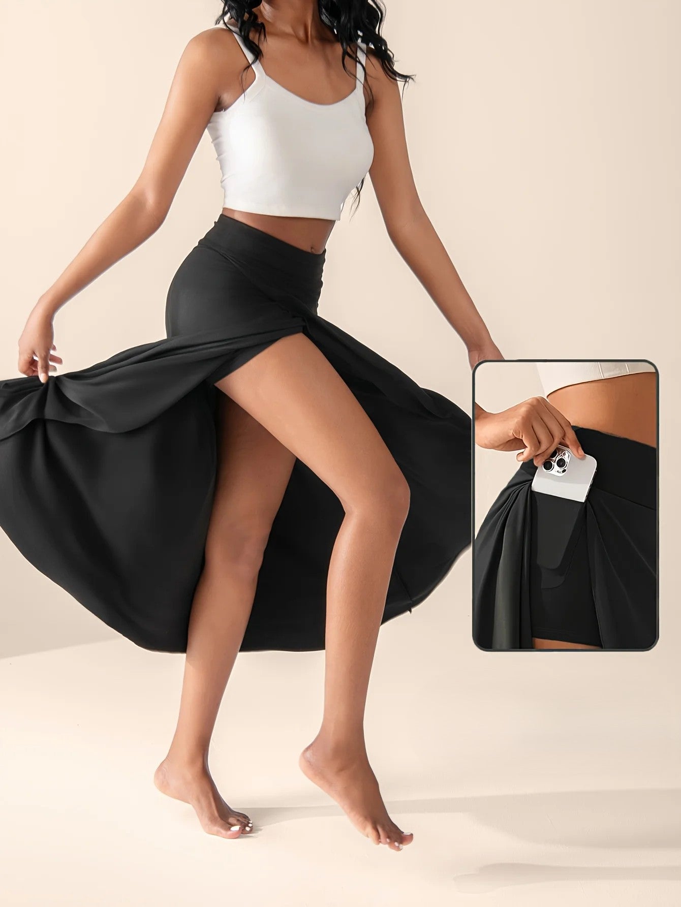 Flowy Wide Wrap Around Skirt