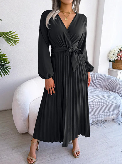 Women's Deep V-Neck Long Dress