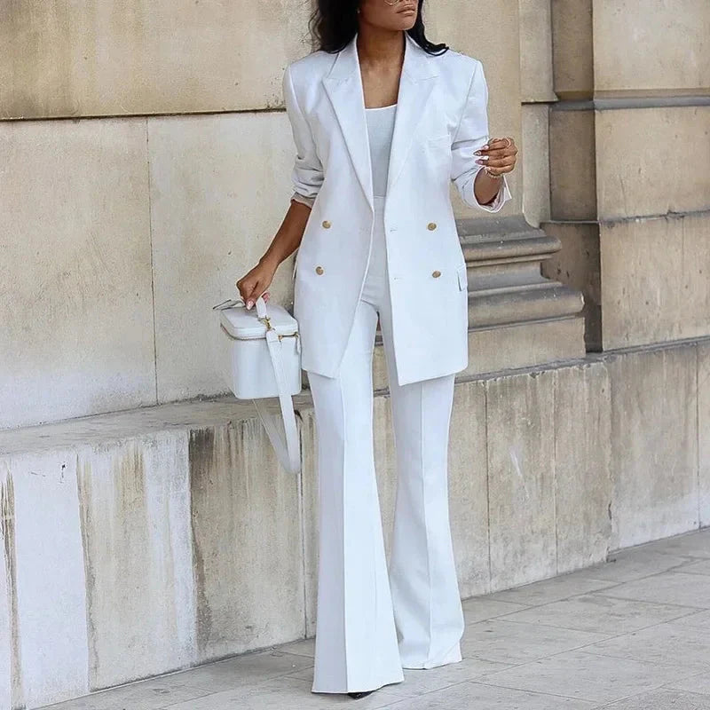 Classic Fit Women's Blazer and Trousers Suit - Nocini