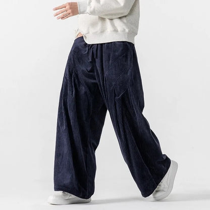 Relaxed Fit Cotton Drawstring Pants for Men - Nocini