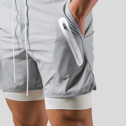 Men's Athletic Pants 2-in-1 Training Gym Wear - Olytrend