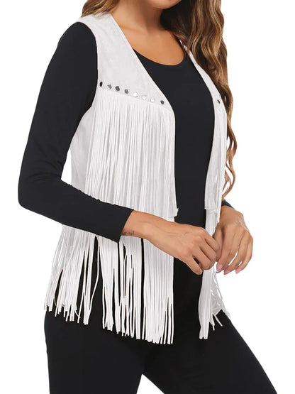 Classic Fringed Leather Waistcoat