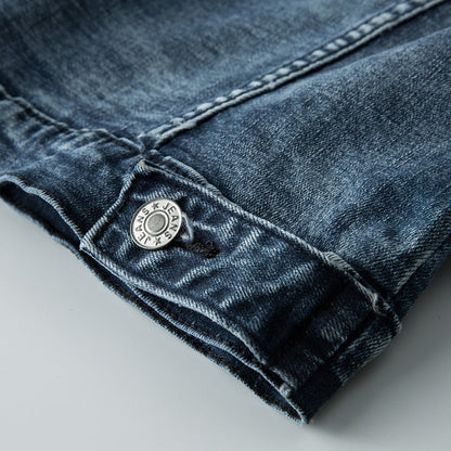 Trendy Biker Style Classic Jeans