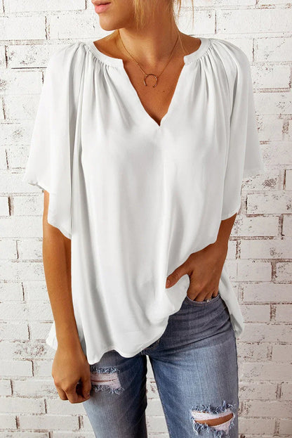 Comfy V Neck Women's Casual Short Sleeve Top