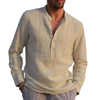 Casual Long Sleeve Men's Shirt Natural Fit - Nocini