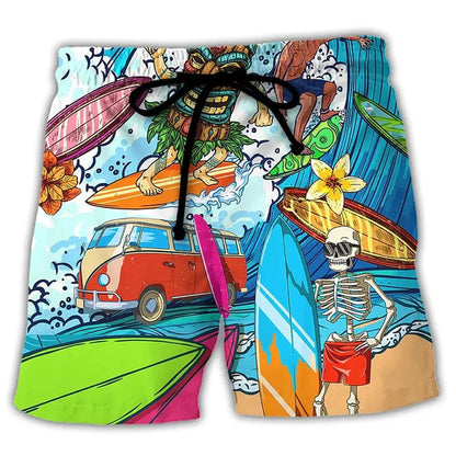 Men's Quick Dry Beach Shorts – Comfort Fit – Elastic Waist