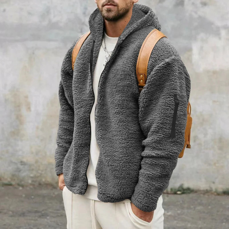 Cozy Men's Fleece Zip Up Hoodie