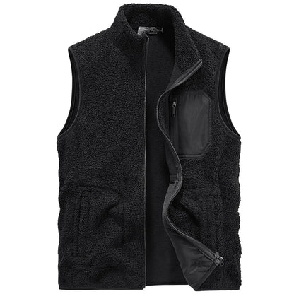 Casual Fit Mens Vest | Zip Up Stand Collar Jacket