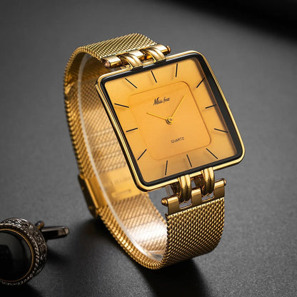 Simple Leather Strap Female Wristwatch