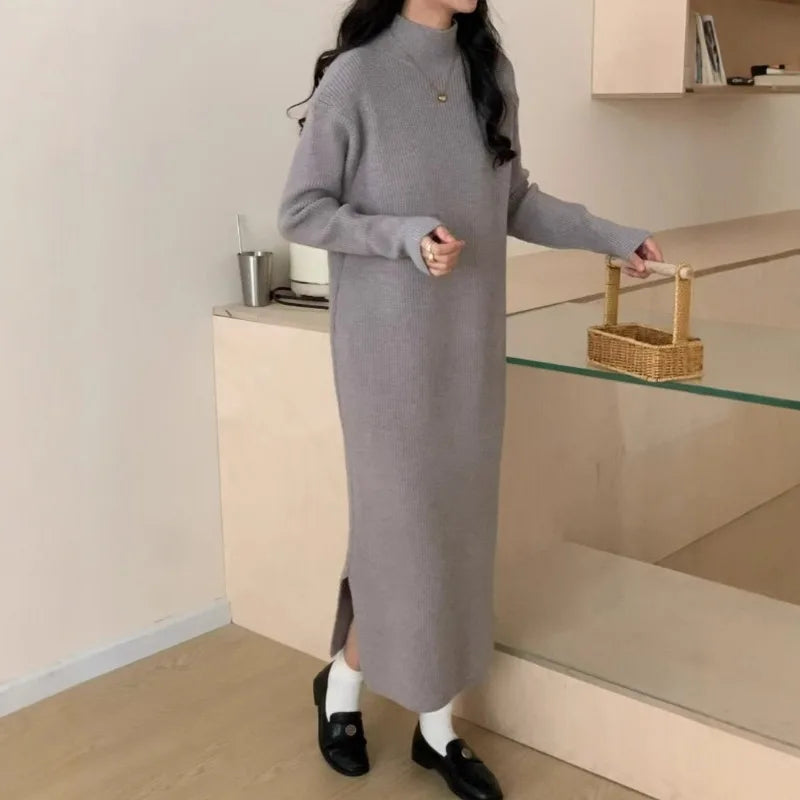 Soft Knit Winter Sweater Dress - Nocini