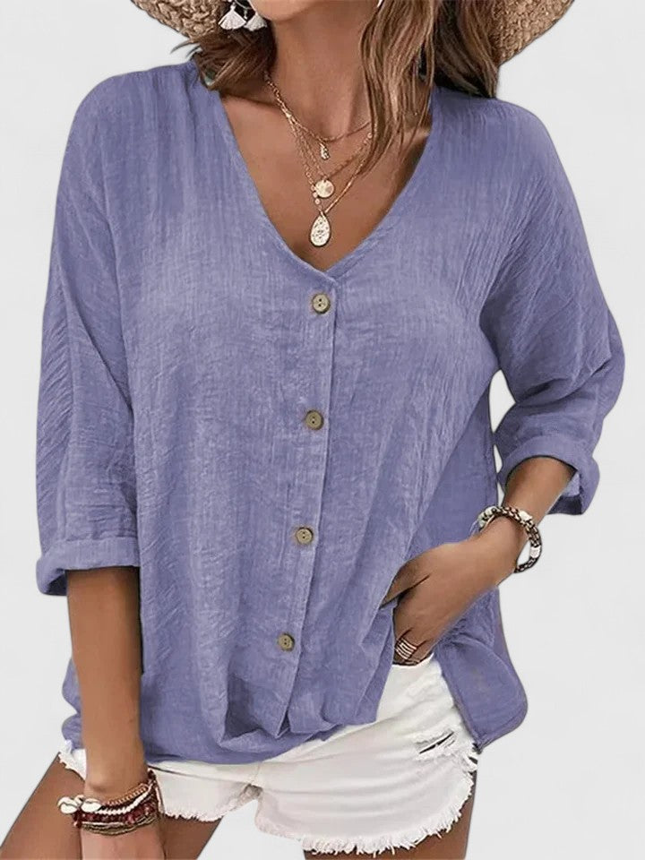 Elegant Women's Button Blouse