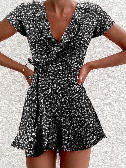 Elegant Floral Knee Length Party Dress