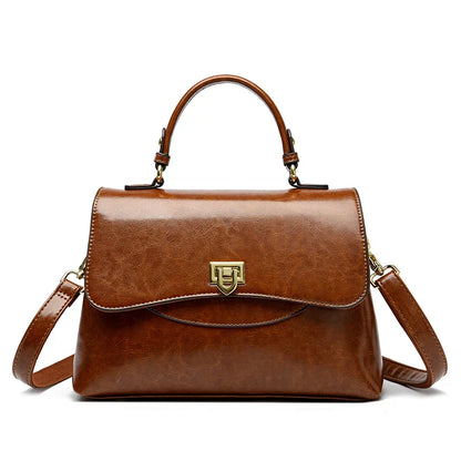 Classic Leather Top Handle Bag