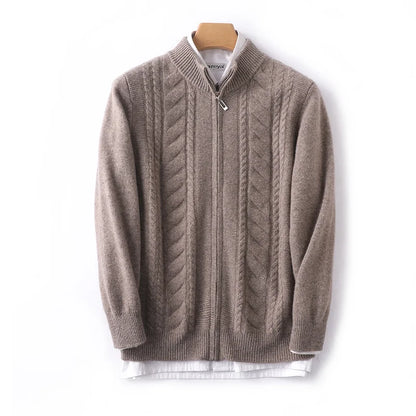 Soft Zip Up Merino Wool Sweater