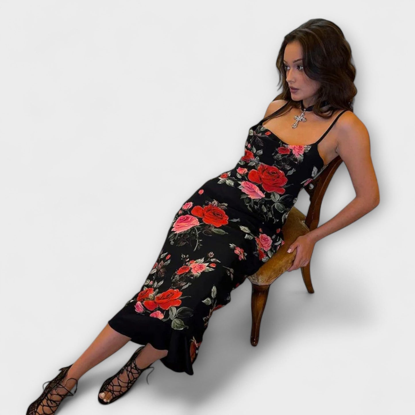 Pretty Floral Summer Party Dress