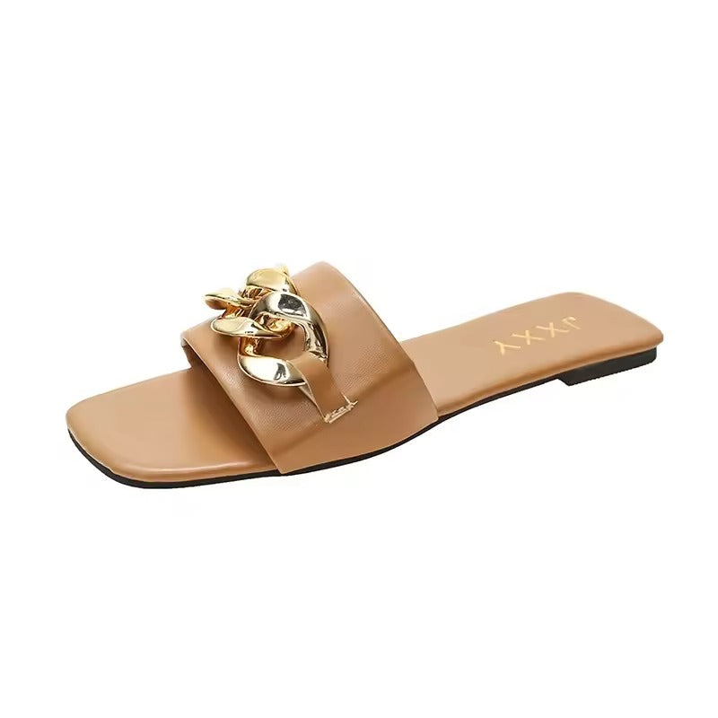 Metal Link Ballet Flats