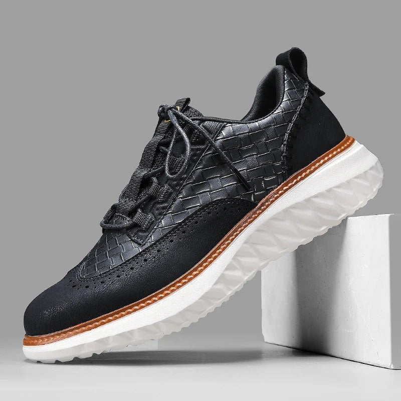 Stylish Perforated Lace Up Sneakers