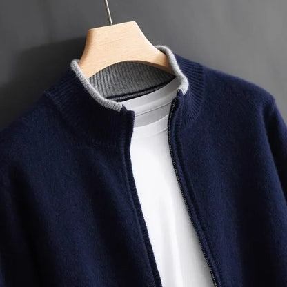 Warm Wool Crew Neck Jacket