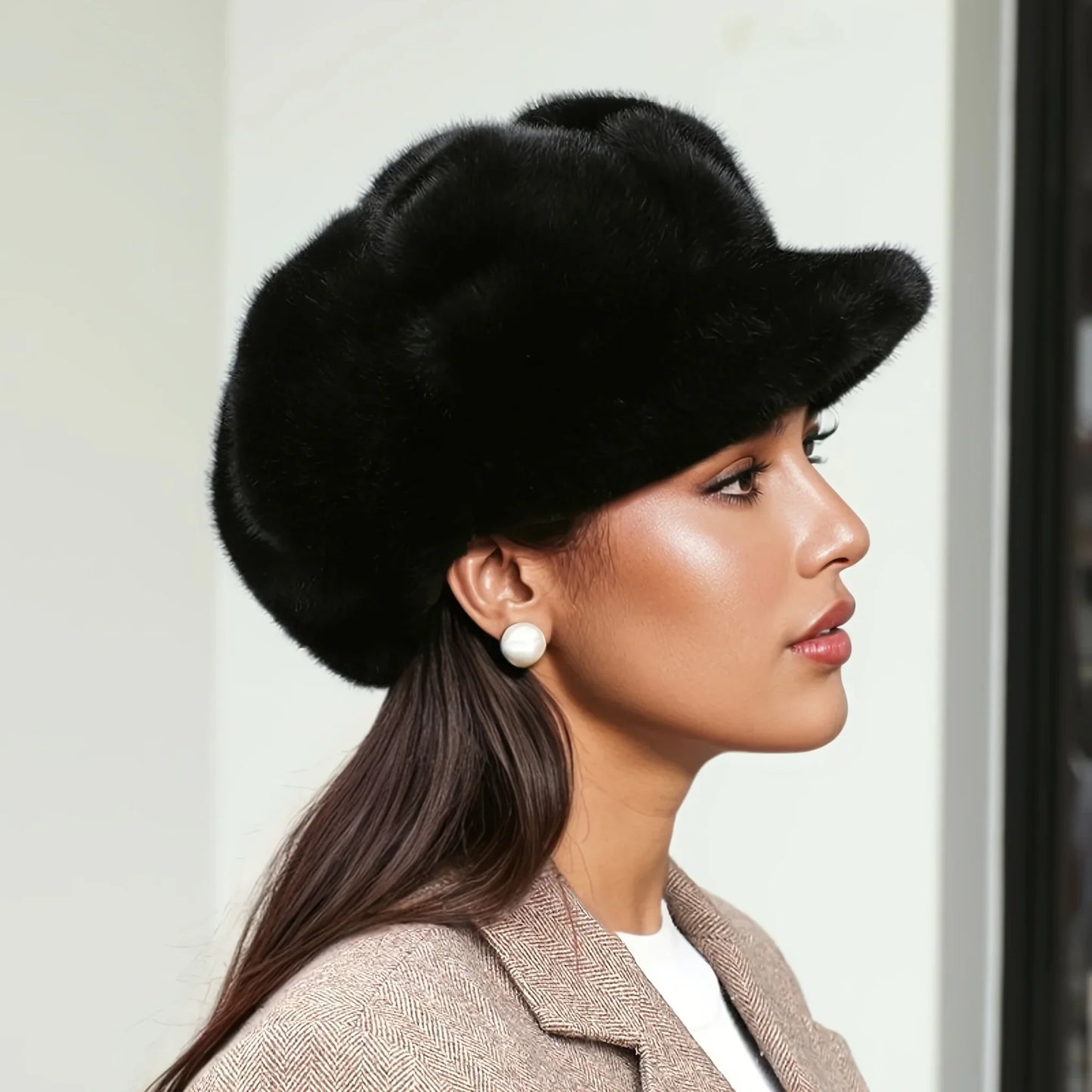 Soft Brimmed Winter Baker Boy Cap