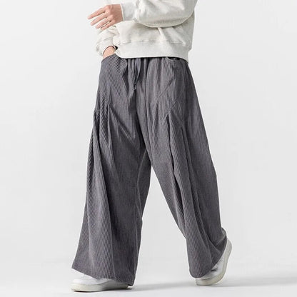 Relaxed Fit Cotton Drawstring Pants for Men