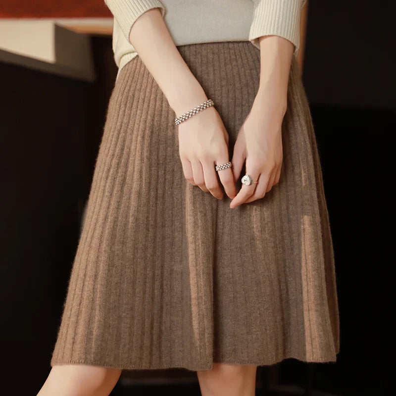 Soft Brushed Wool Mini Skirt - Nocini