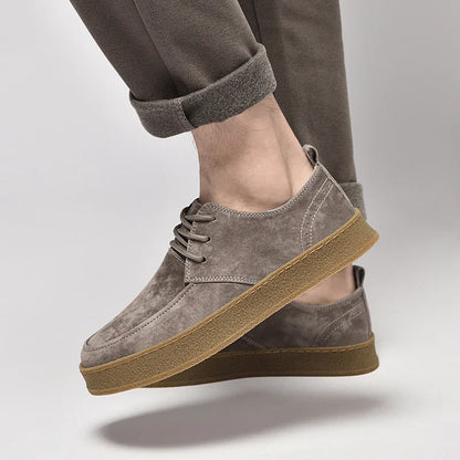 Luxury Brown Suede Leather Shoes - Nocini